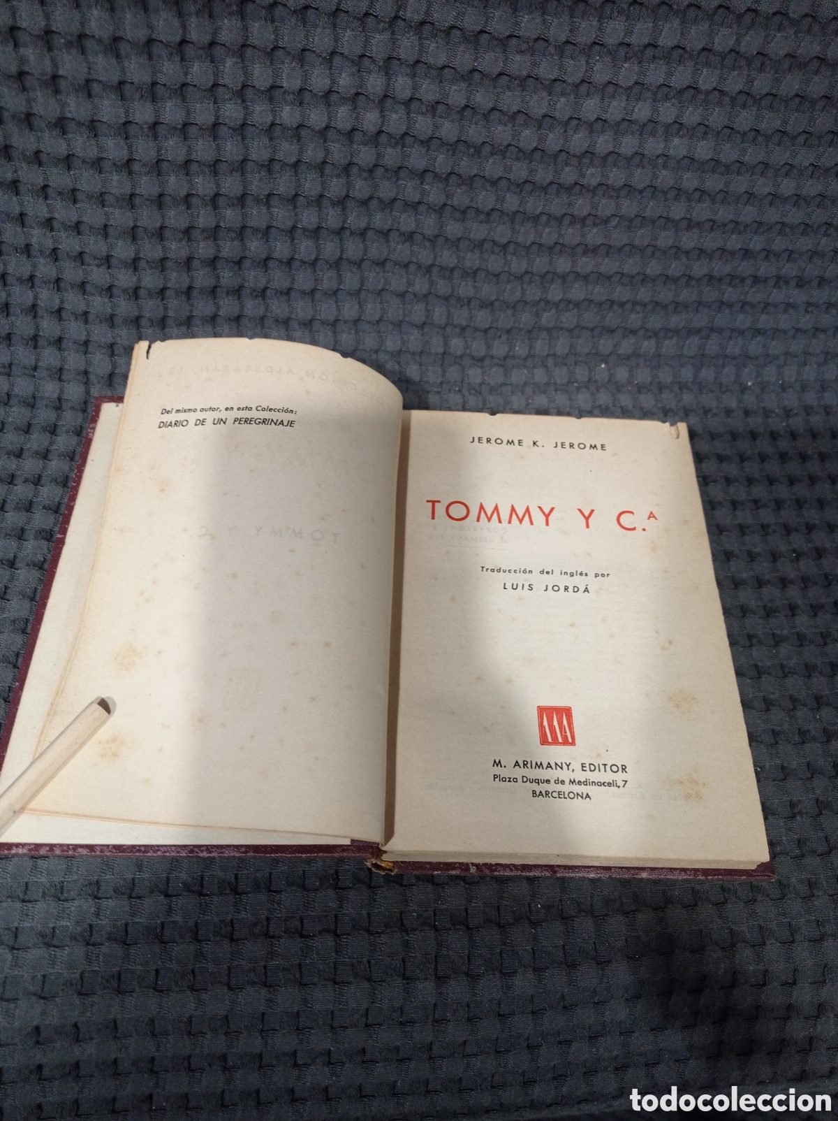 Libros de segunda mano: Tommy y C&ordf; (Jerome K Jerome) - Foto 4