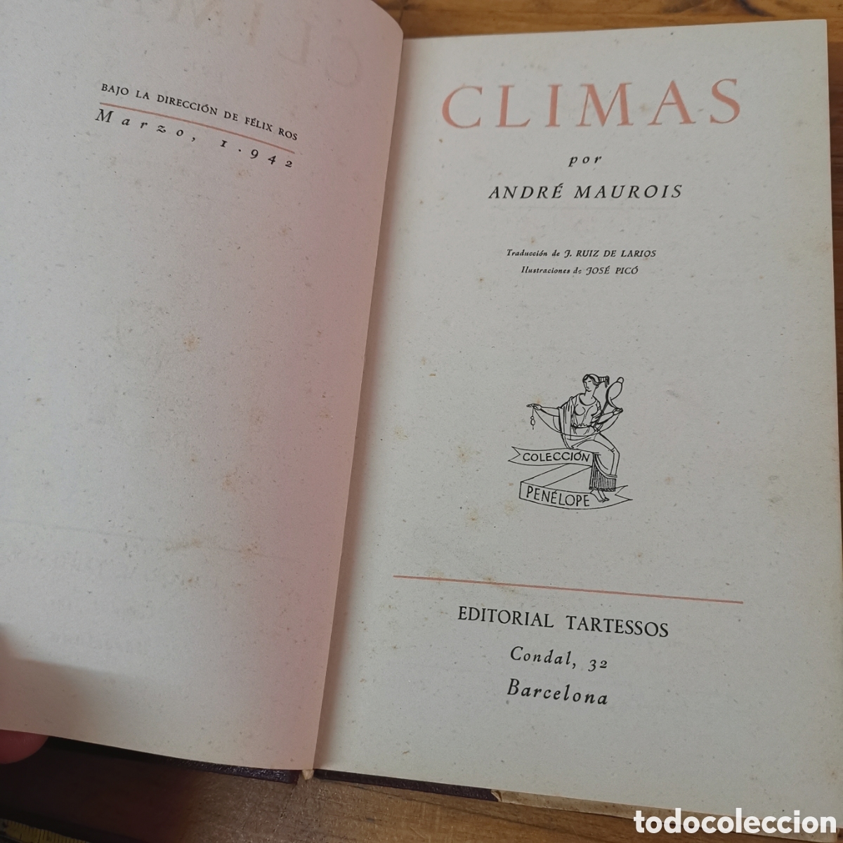 Libros de segunda mano: Libro Climas de Andr&eacute; Maurois de 1942 - Foto 2