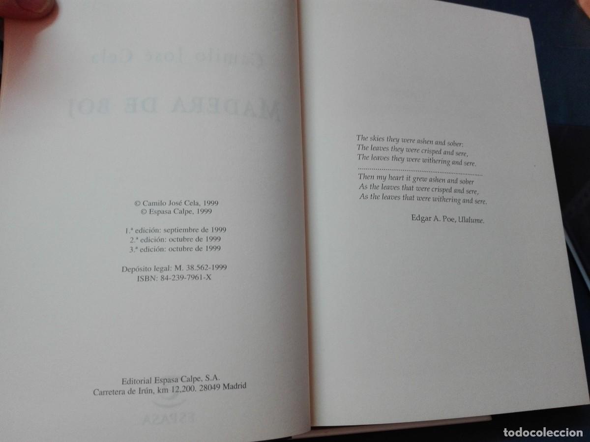 Libros de segunda mano: MADERA DE BOJ CAMILO JOSE CELA - Foto 5