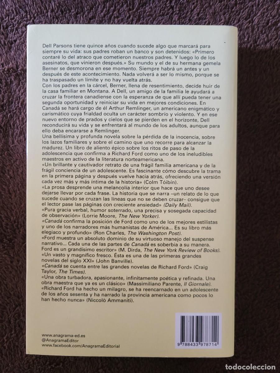 Libros de segunda mano: CANAD&Aacute;. RICHARD FORD - Foto 2