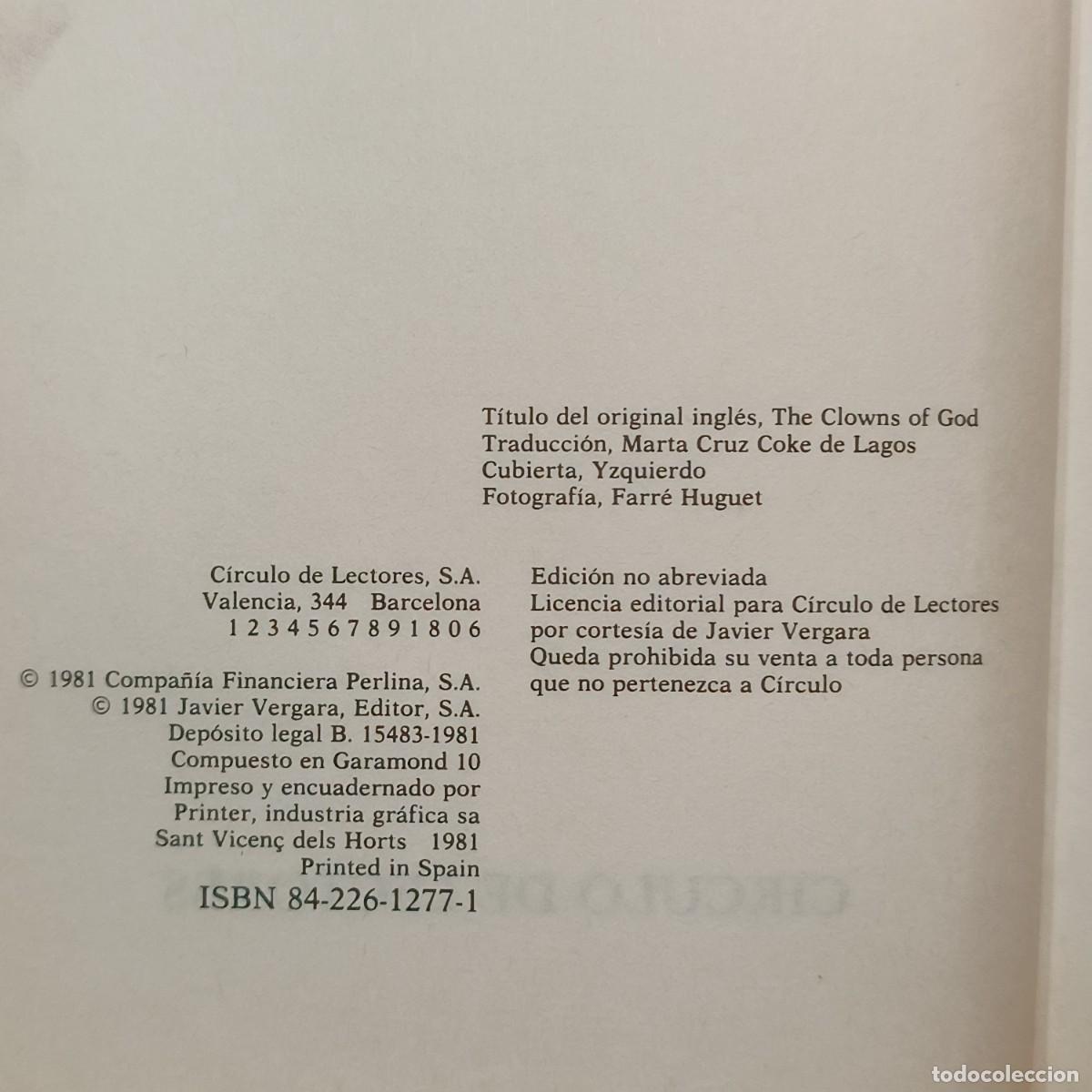 Libros de segunda mano: LOS BUFONES DE DIOS - MORRIS WEST / CAA 22.078 - Foto 3