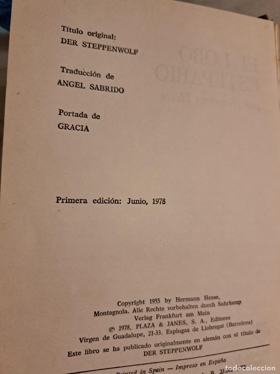 Libros de segunda mano: EL LOBO ESTEPARIO - Foto 3
