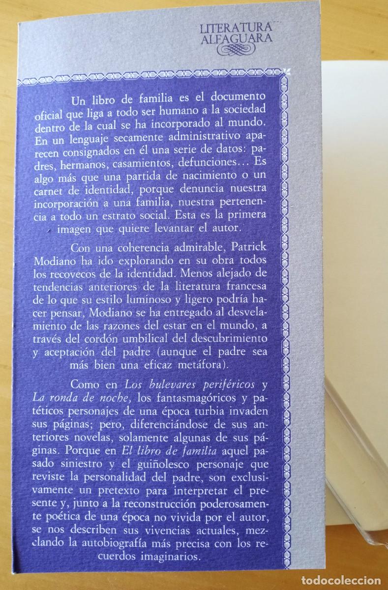 Libros de segunda mano: PATRICK MODIANO EL LIBRO DE FAMILIA - Foto 3