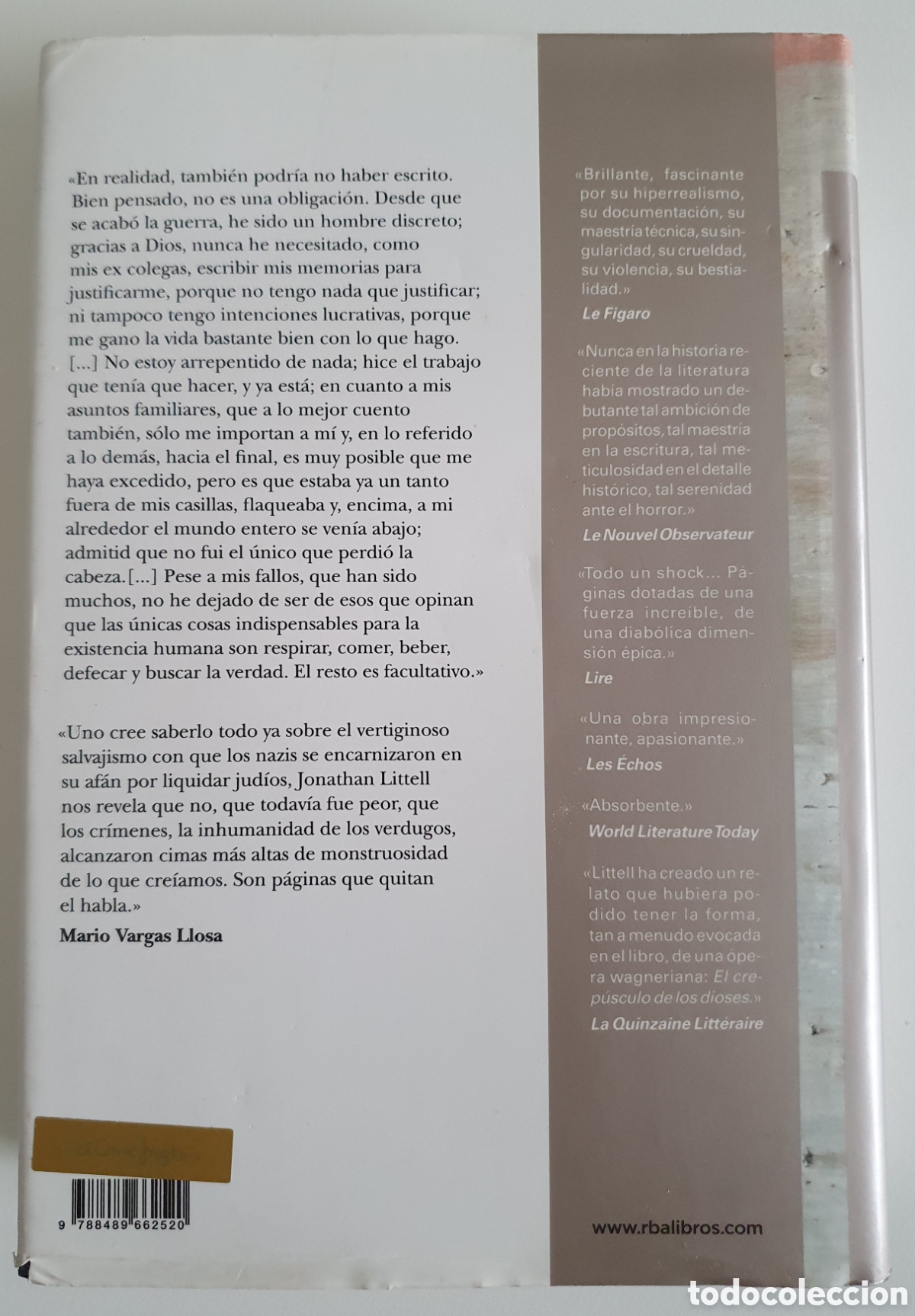 Libros de segunda mano: Jonathan littell Las ben&eacute;volos Primera edici&oacute;n 2007 - Foto 2