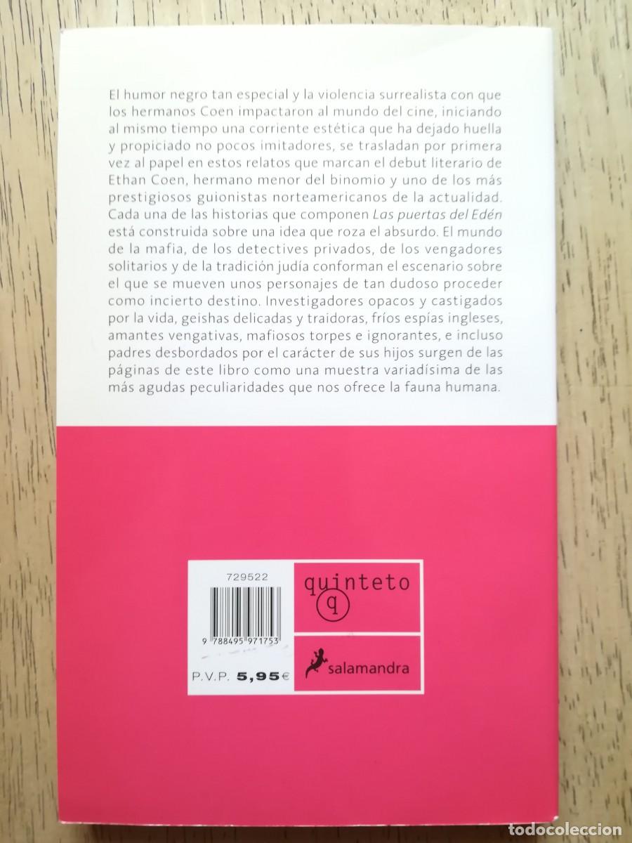 Libros de segunda mano: Las puertas del ed&eacute;n. Ethan Coen - Foto 2