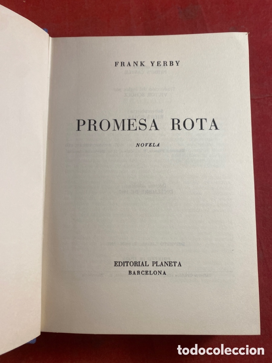 Libros de segunda mano: PROMESA ROTA NOVELA - Foto 1