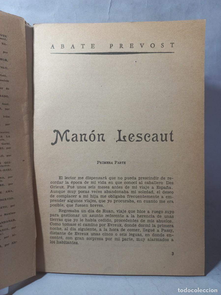Libros de segunda mano: Abate Prevost - Man&oacute;n Lescaut - Foto 2