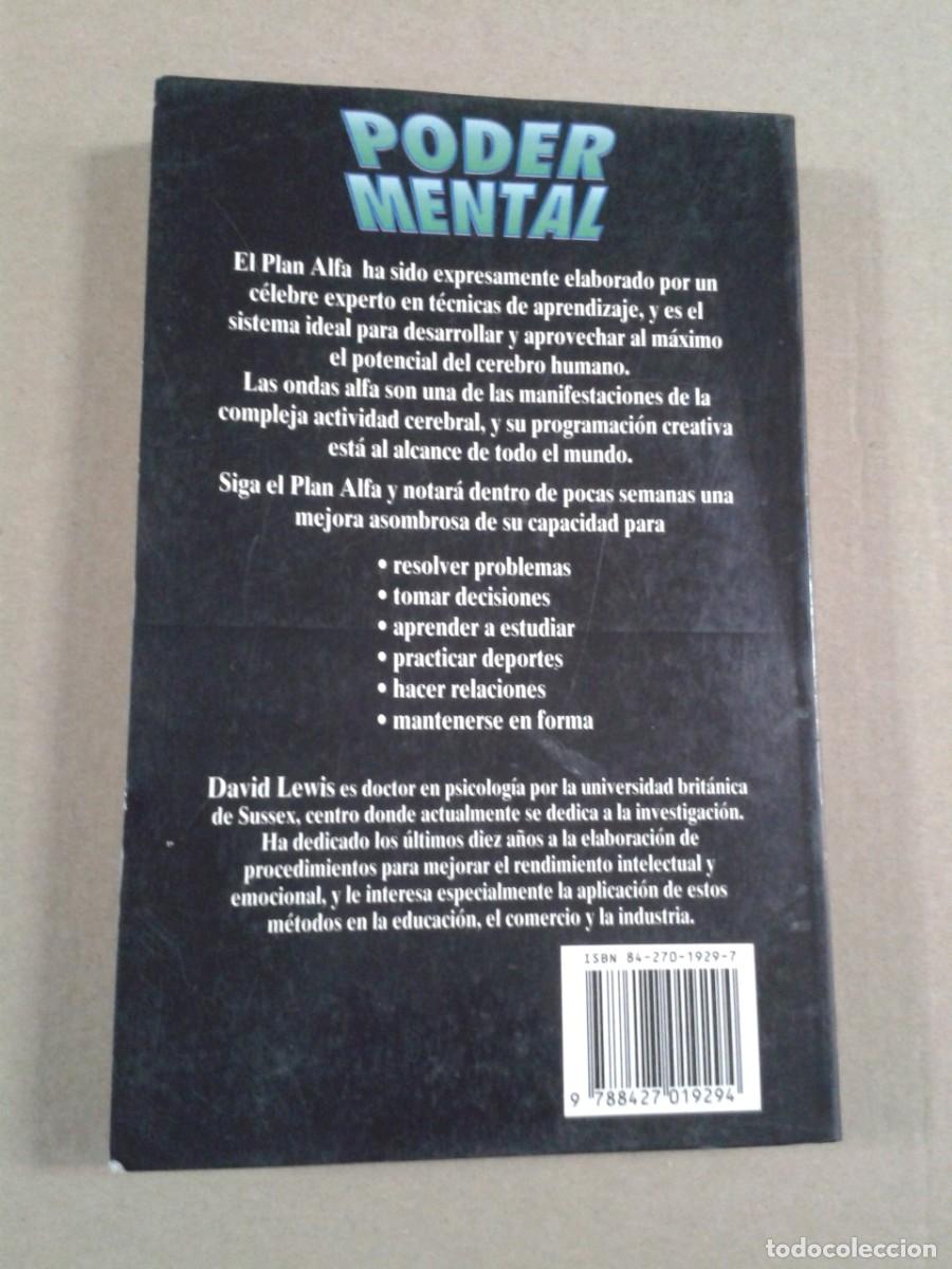 Libros de segunda mano: EL PODER MENTAL. DAVID LEWIS - Foto 2