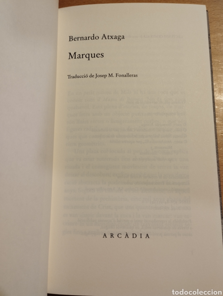 Libros de segunda mano: MARQUES (BERNARDO ATXAGA) - Foto 2