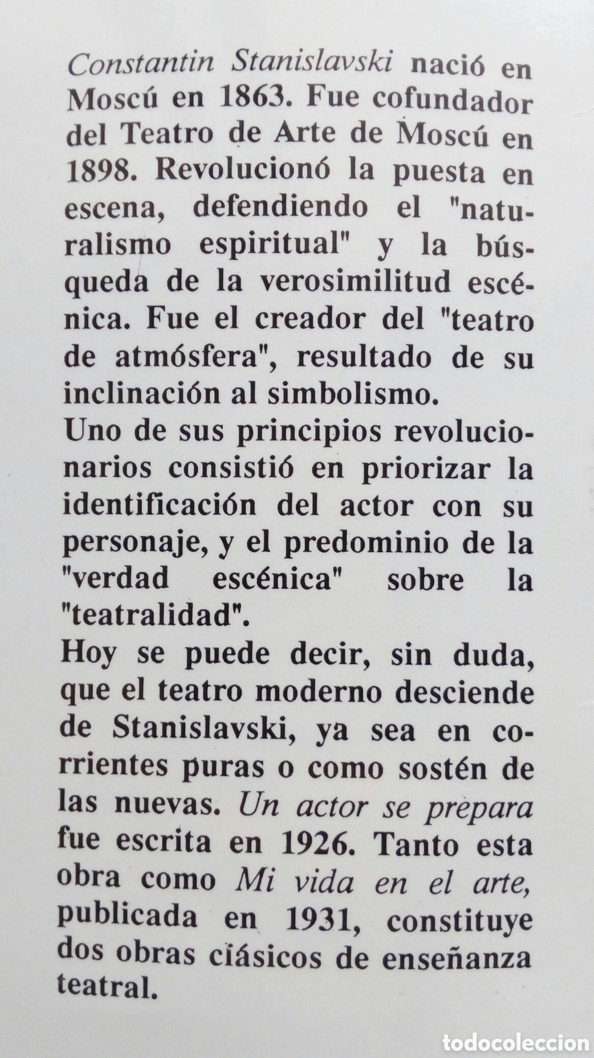 Libros de segunda mano: Un actor se prepara. Constantin Stanislavski. - Foto 5
