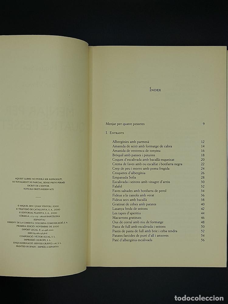 Libros de segunda mano: Menjar per quatre pessetes, 2000 - Foto 2