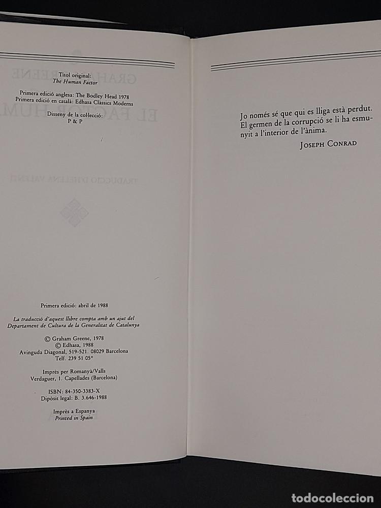 Libros de segunda mano: El factor hum&agrave; - Graham Greene, 1988 - Foto 2