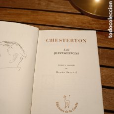 Libros de segunda mano: CHESTERTON LAS QUINTAESENCIAS JOSÉ JANÉS 1941 ED DE LA GACELA . AFORISMOS. IL. ENRIQUE CLUSELLAS. Lote 401094144