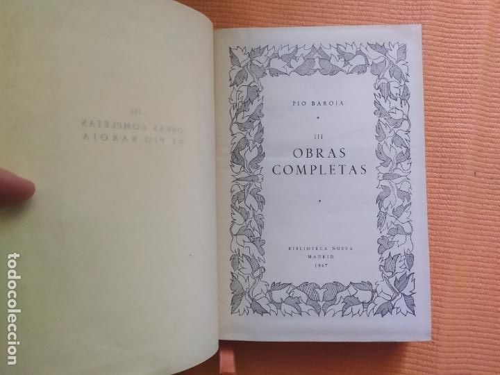 Libros de segunda mano: PIO BAROJA OBRAS COMPLETAS III 1947 - Foto 2