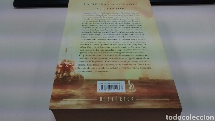Libros de segunda mano: LA PIEDRA DEL CORAZON DE C.J. SANSOM (EDICIONES B) - Foto 2