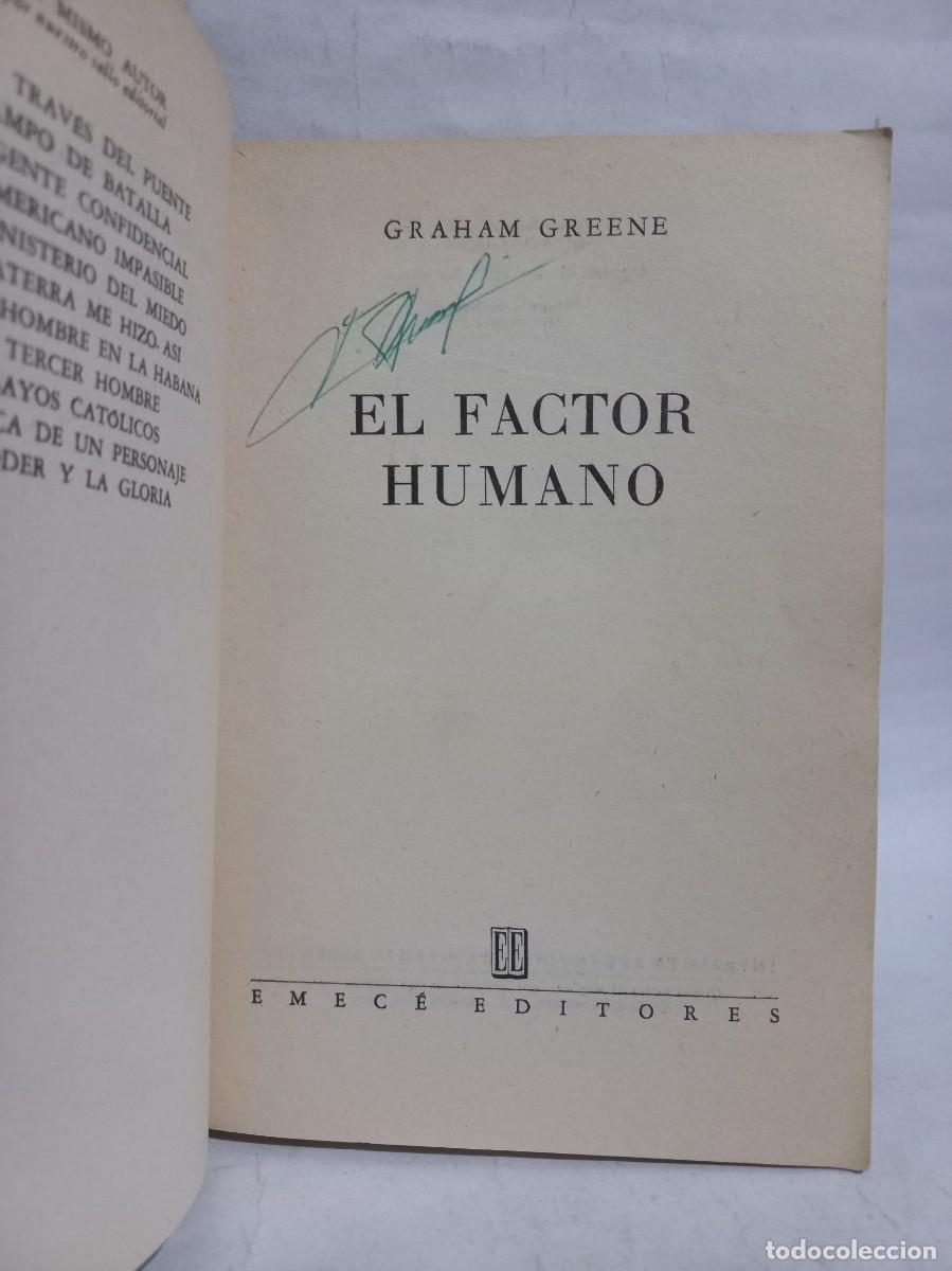 Libros de segunda mano: Graham Greene - El Factor Humano - 1979 - Foto 3