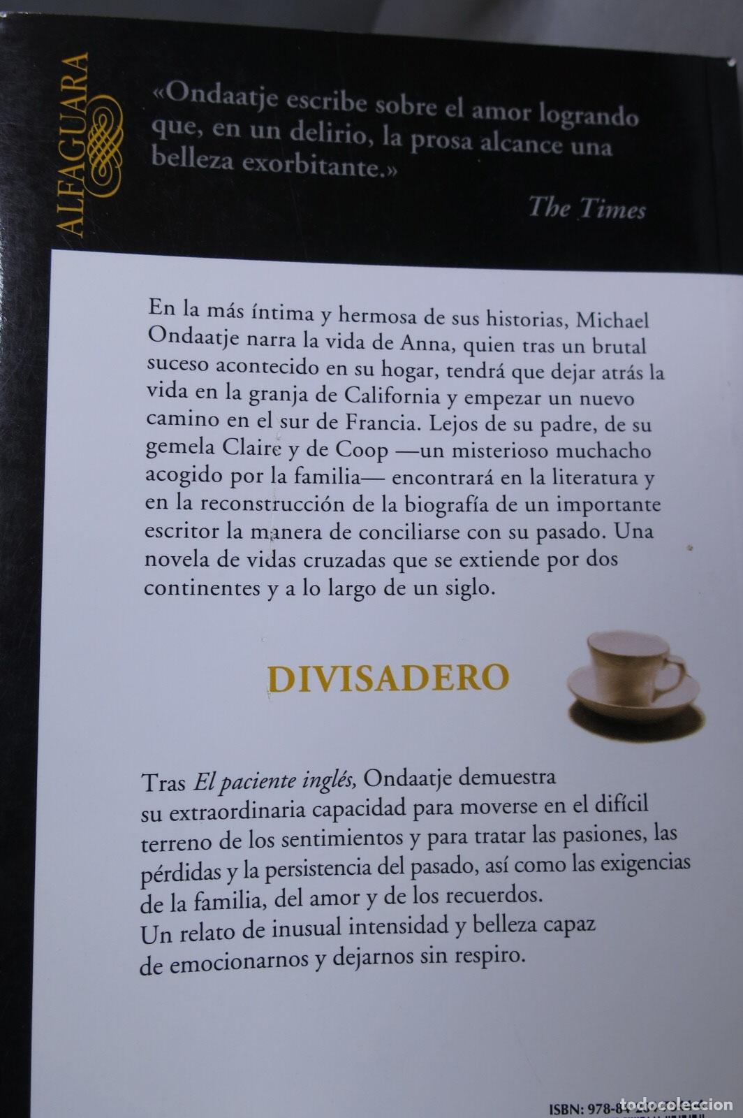 Libros de segunda mano: Divisadero. Michael Ondaatje - Foto 3
