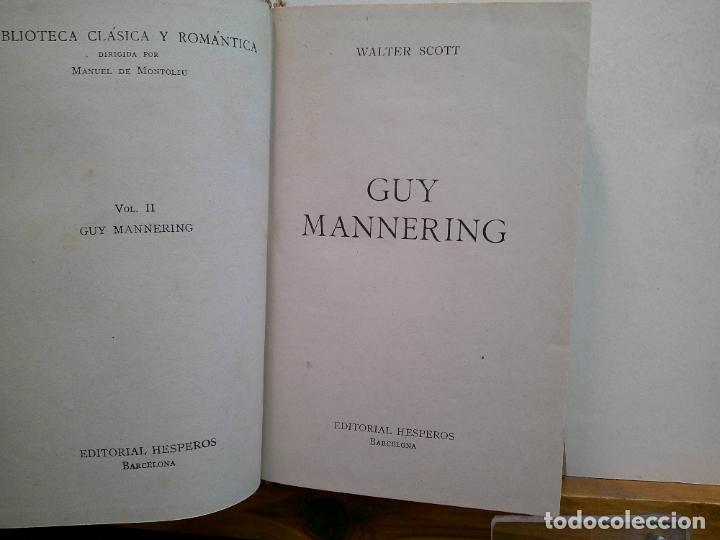 Libros de segunda mano: GUY MANNERING. WALTER SCOTT. EDITORIAL HESPEROS. - Foto 1