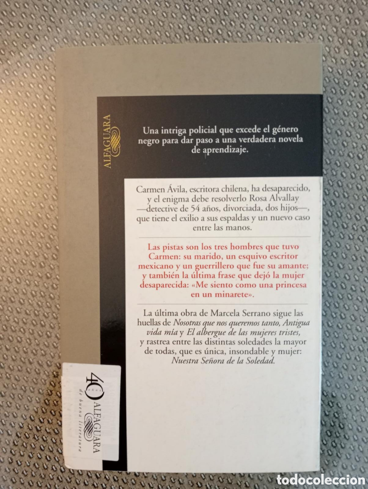 Libros de segunda mano: Nuestra se&ntilde;ora la soledad / Marcela Serrano. - Foto 3