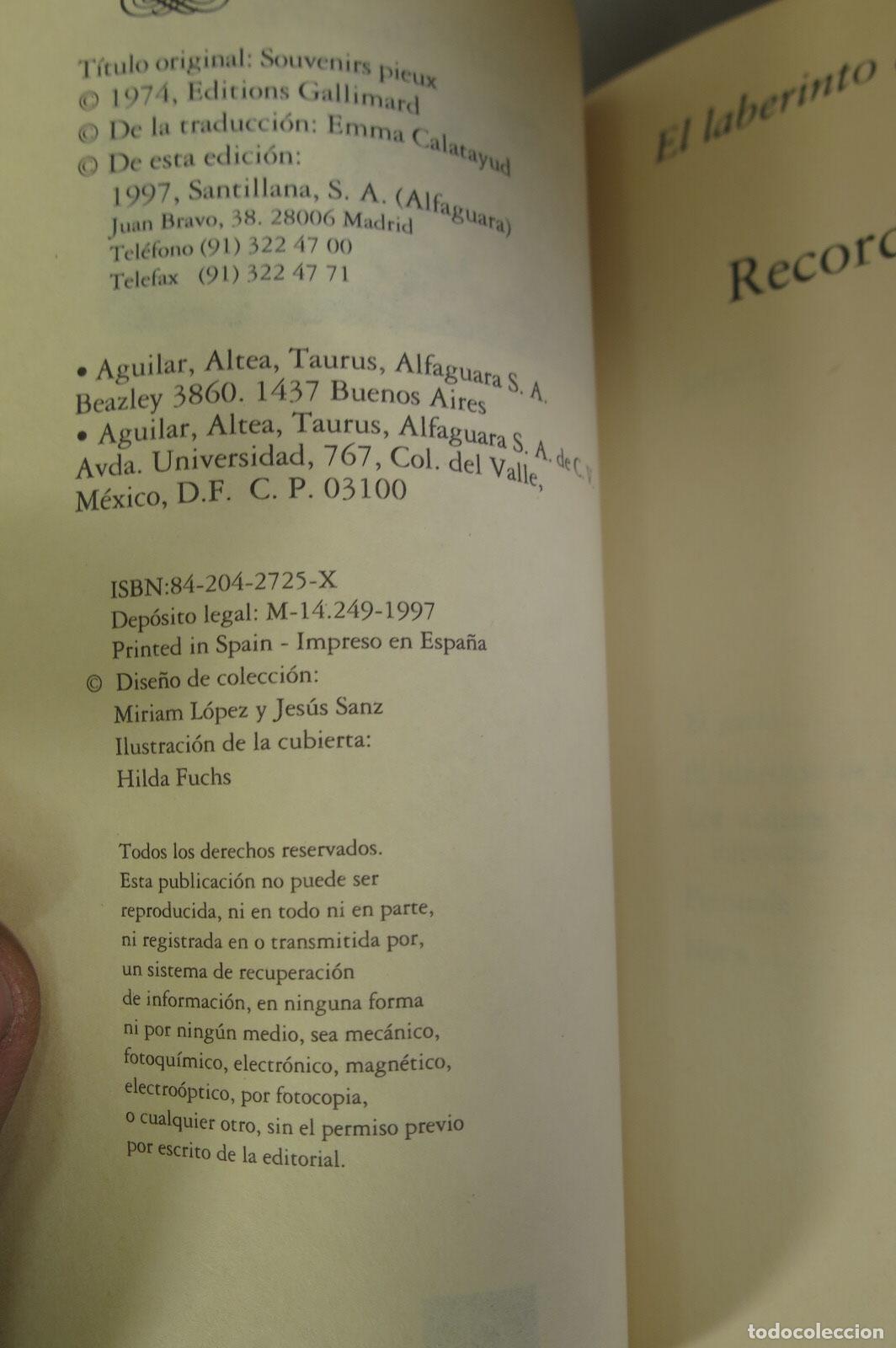 Libros de segunda mano: Recordatorios. Marguerite Yourcenar - Foto 2