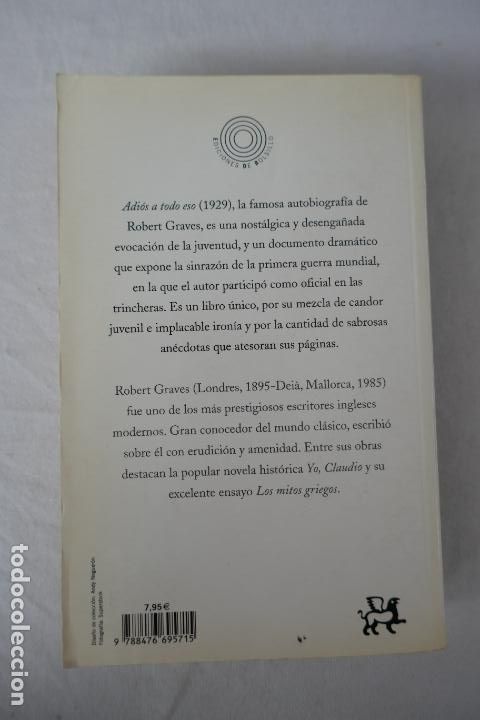 Libros de segunda mano: ADIOS A TODO ESO - ROBERT GRAVES - ED. EL ALEPH - Foto 10