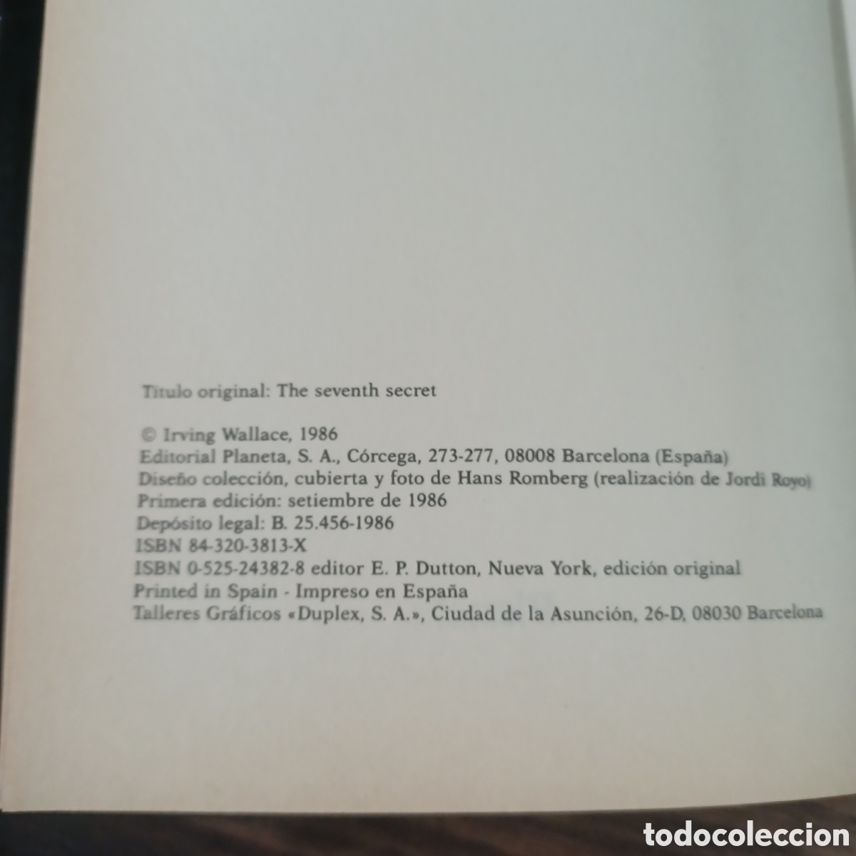 Libros de segunda mano: EL SEPTIMO SECRETO - IRVING WALLACE - Foto 3