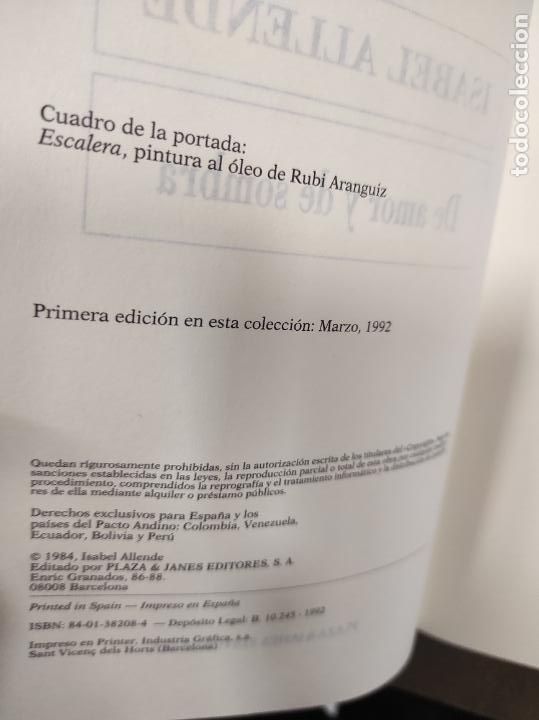 Libros de segunda mano: DE AMOR Y DE SOMBRA - ISABEL ALLENDE - Foto 2