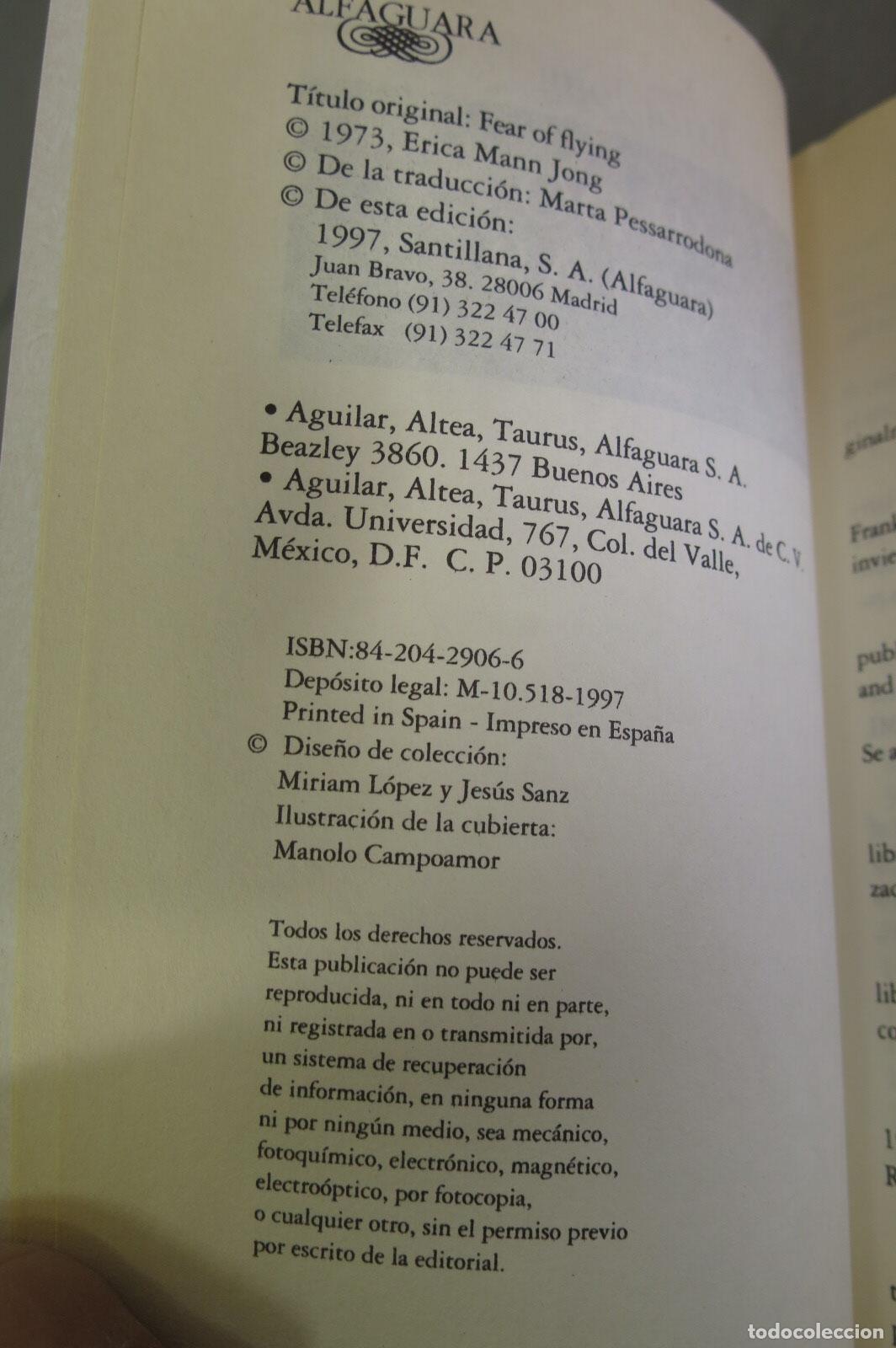 Libros de segunda mano: Miedo a volar. Erica Jong - Foto 2