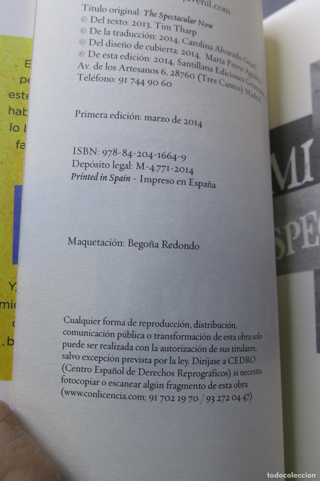 Libros de segunda mano: Mi espectacular ahora. Tim Tharp - Foto 2