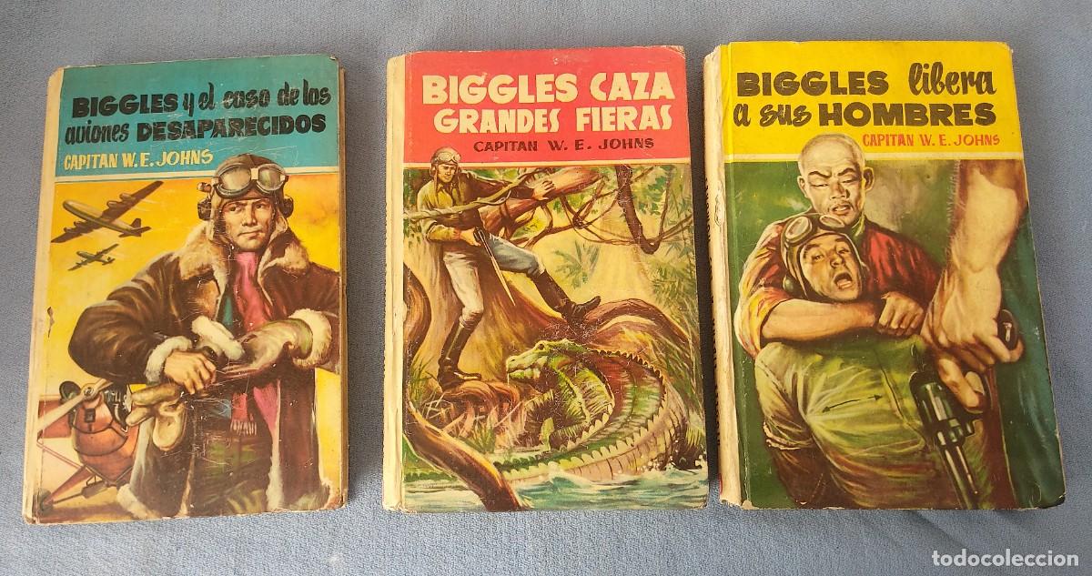 Livros em segunda m&atilde;o: LOS TRES PRIMEROS NUMEROS DE BIGGLES CAPITAN W.E. JOHNS 1&ordf; EDICION 1958