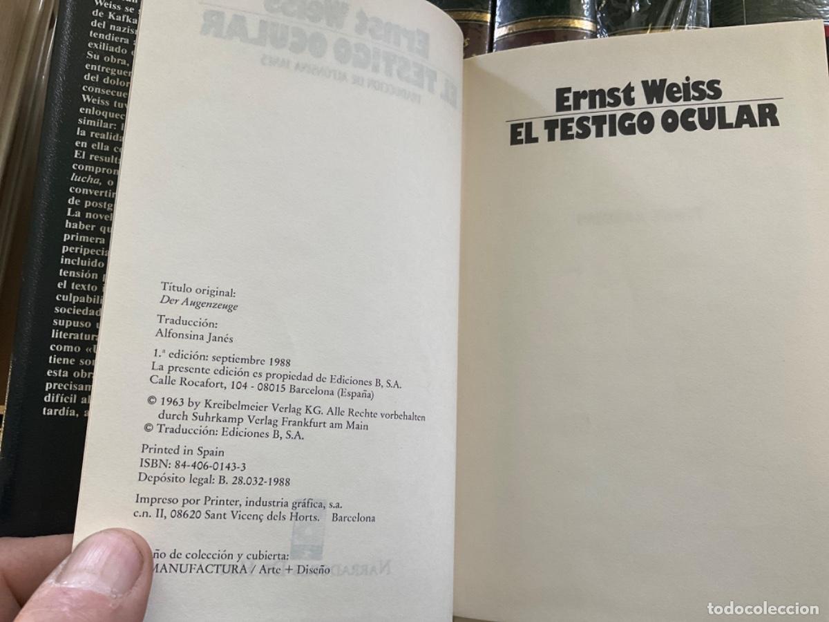 Libros de segunda mano: El testigo ocular.- Weiss, Ernst - Foto 2