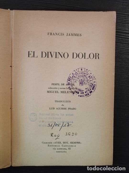 Libros de segunda mano: El divino dolor - Francis James - Foto 2