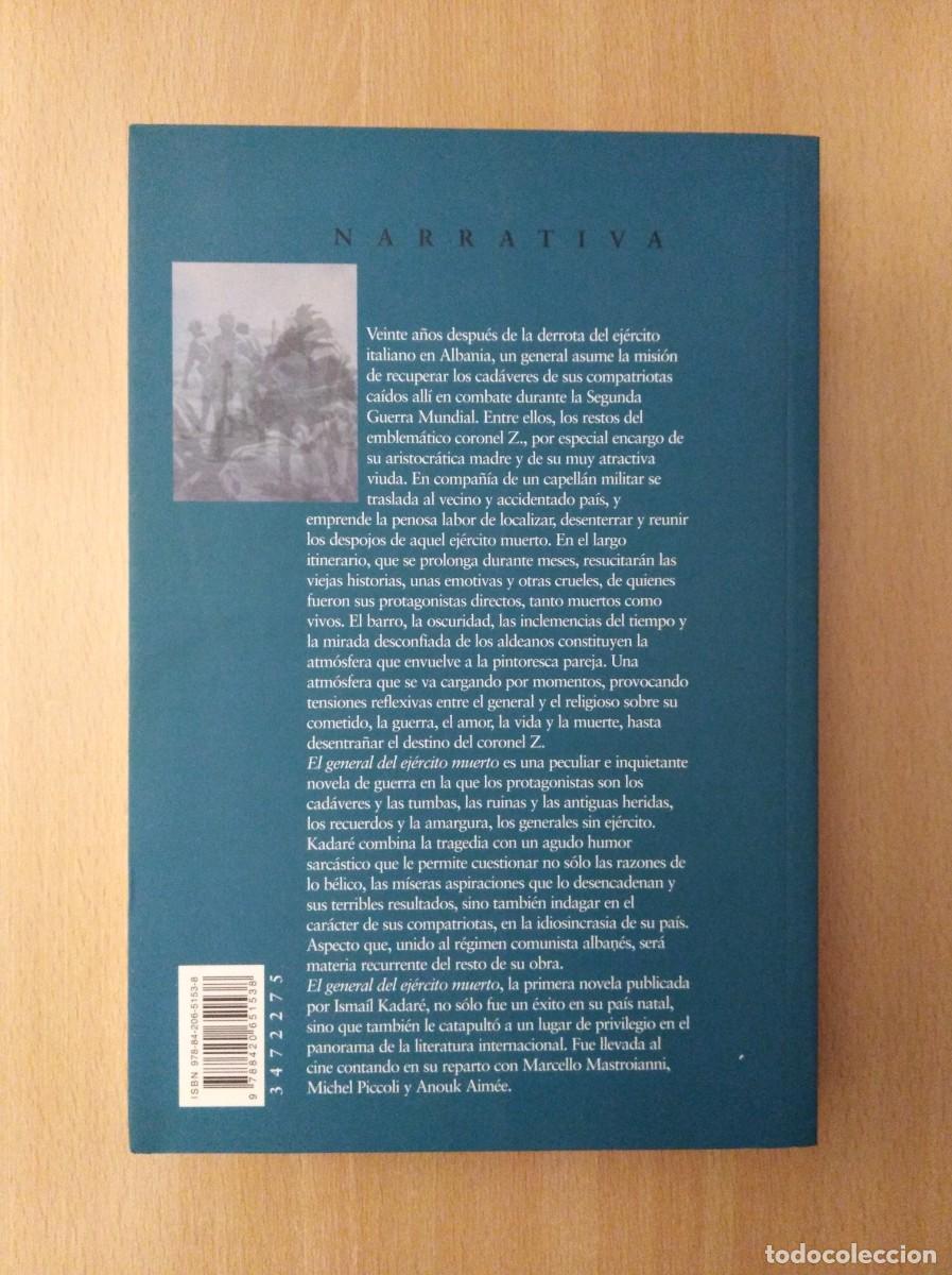 Libros de segunda mano: EL GENERAL DEL EJ&Eacute;RCITO MUERTO. Isma&iacute;l Kadar&eacute; - Foto 2