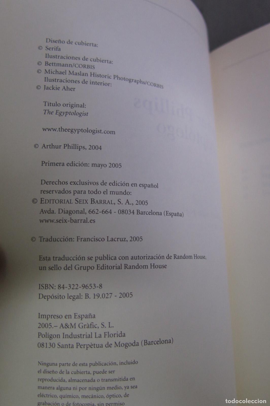 Libros de segunda mano: El Egiptologo. PHILLIPS - Foto 2