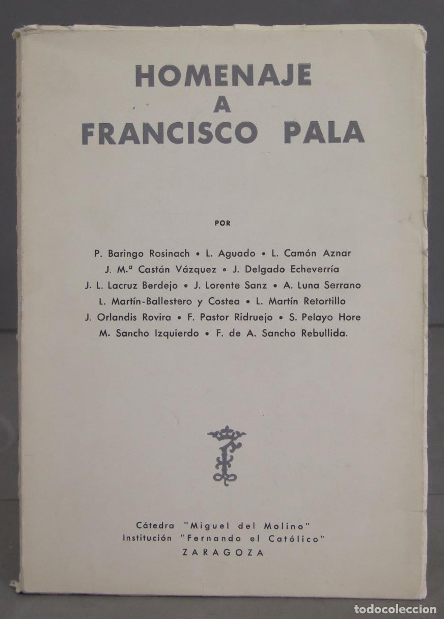 Libros de segunda mano: HOMENAJE A FRANCISCO PALA - Foto 1
