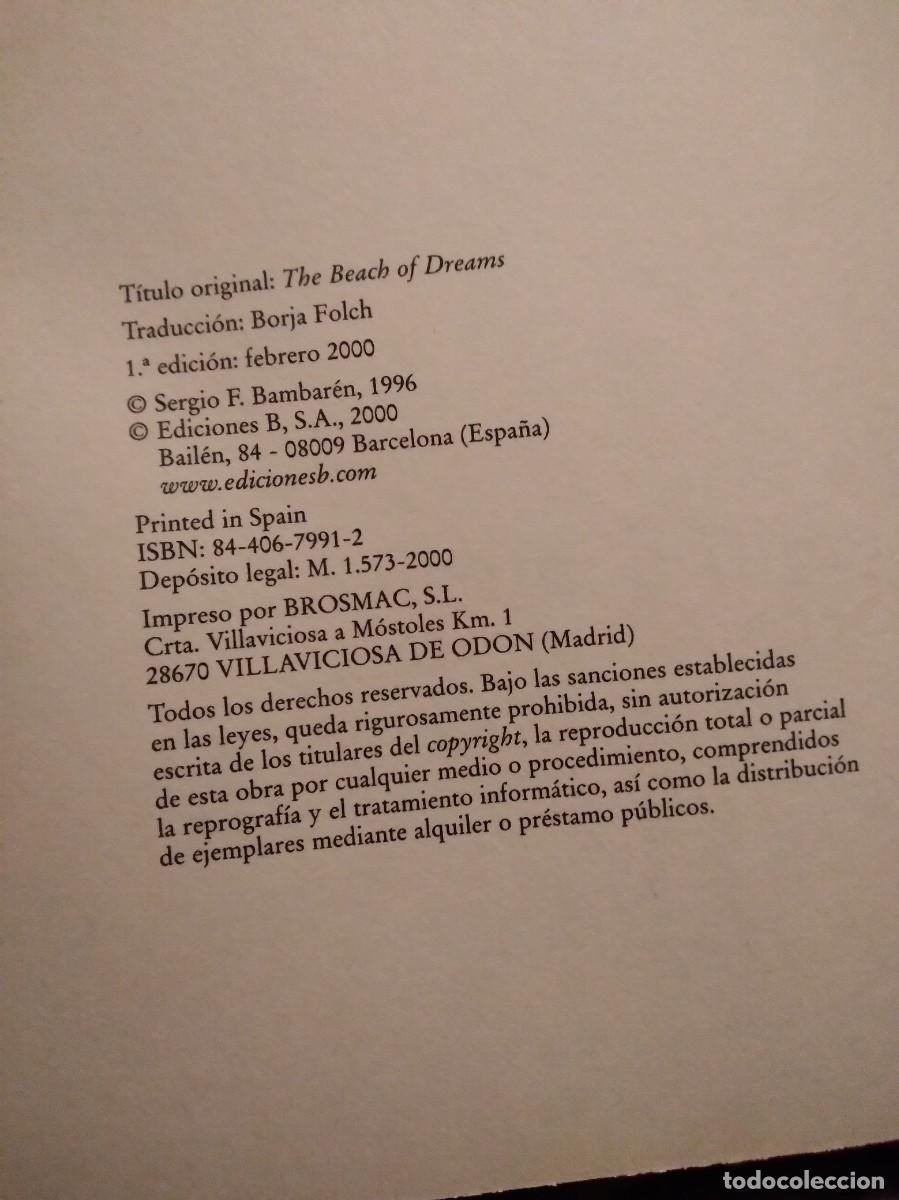 Libros de segunda mano: La Playa de los Sue&ntilde;os Sergio Bambar&eacute;n Ed.B Millenium Libro - Foto 4