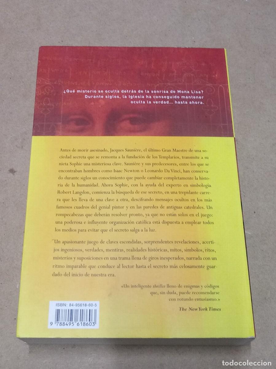Libros de segunda mano: El c&oacute;digo Da Vinci - Dan Brown - Foto 2