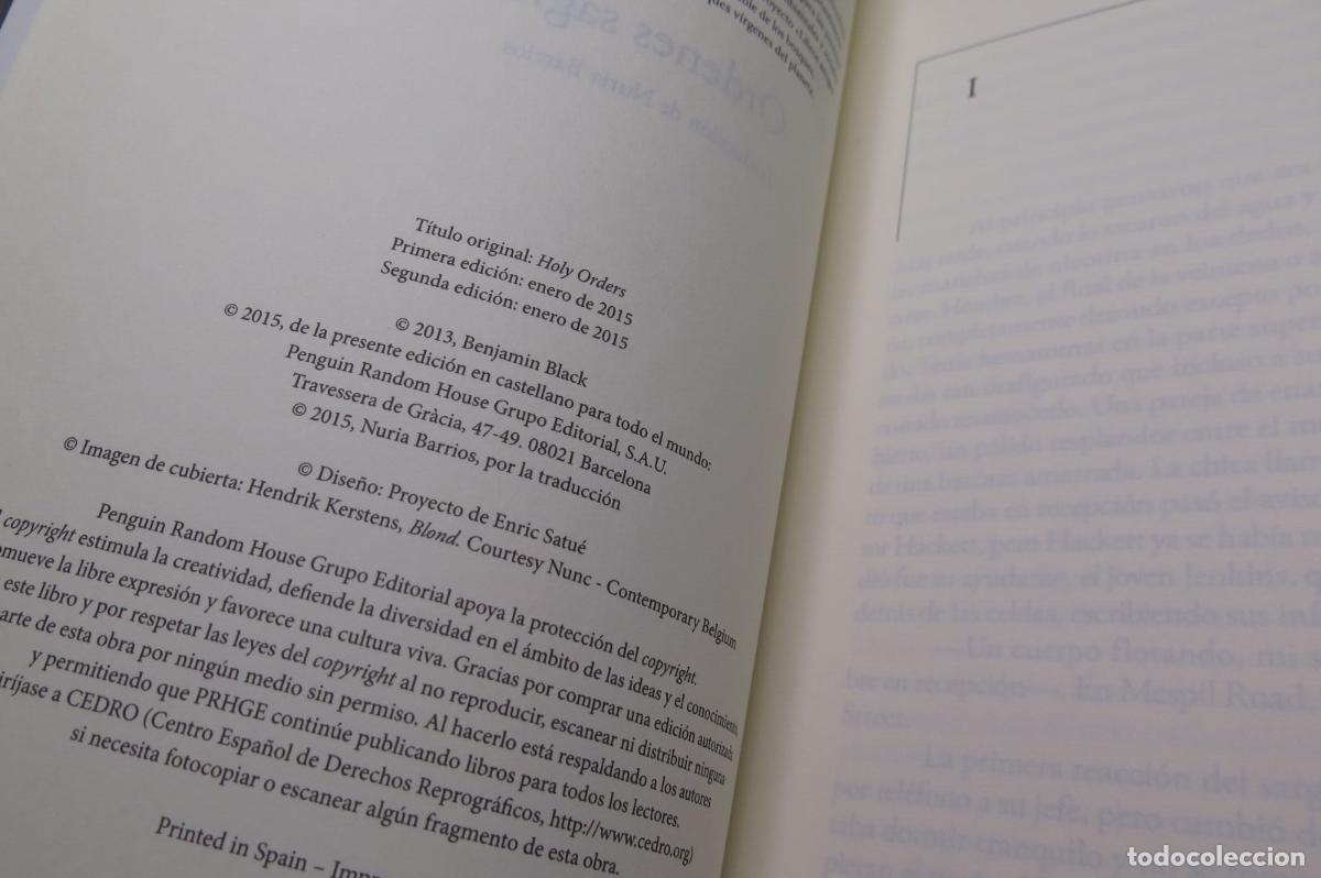 Libros de segunda mano: &Oacute;rdenes sagradas. Benjamin Black - Foto 2