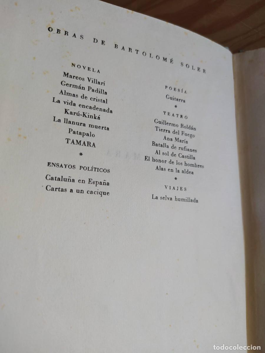 Libros de segunda mano: TAMARA. Bartolom&eacute; Soler 1955 - Foto 3
