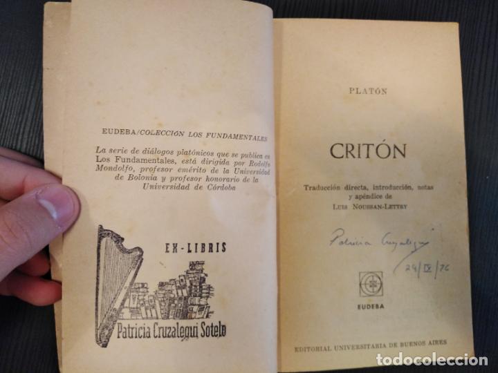 Libros de segunda mano: Crit&oacute;n - Platon - Foto 2
