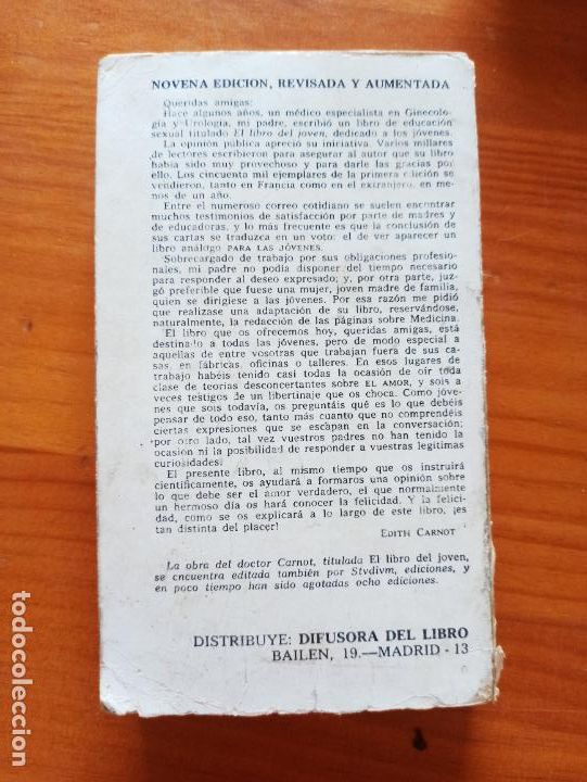 Libros de segunda mano: EL LIBRO DE LA JOVEN - DOCTOR CARNOT - STUDIUM (IM) - Foto 5