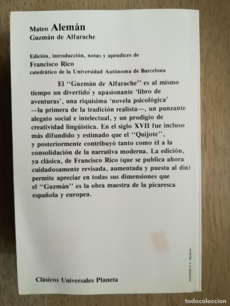 Libros de segunda mano: Guzm&aacute;n de Alfarache. Mateo Alem&aacute;n - Foto 2