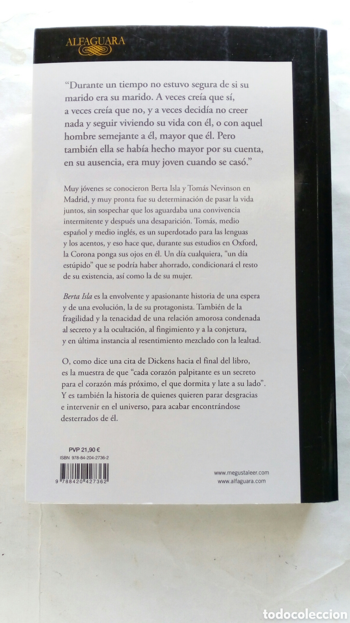 Libros de segunda mano: Berta Isla. Javier Mar&iacute;as. - Foto 2
