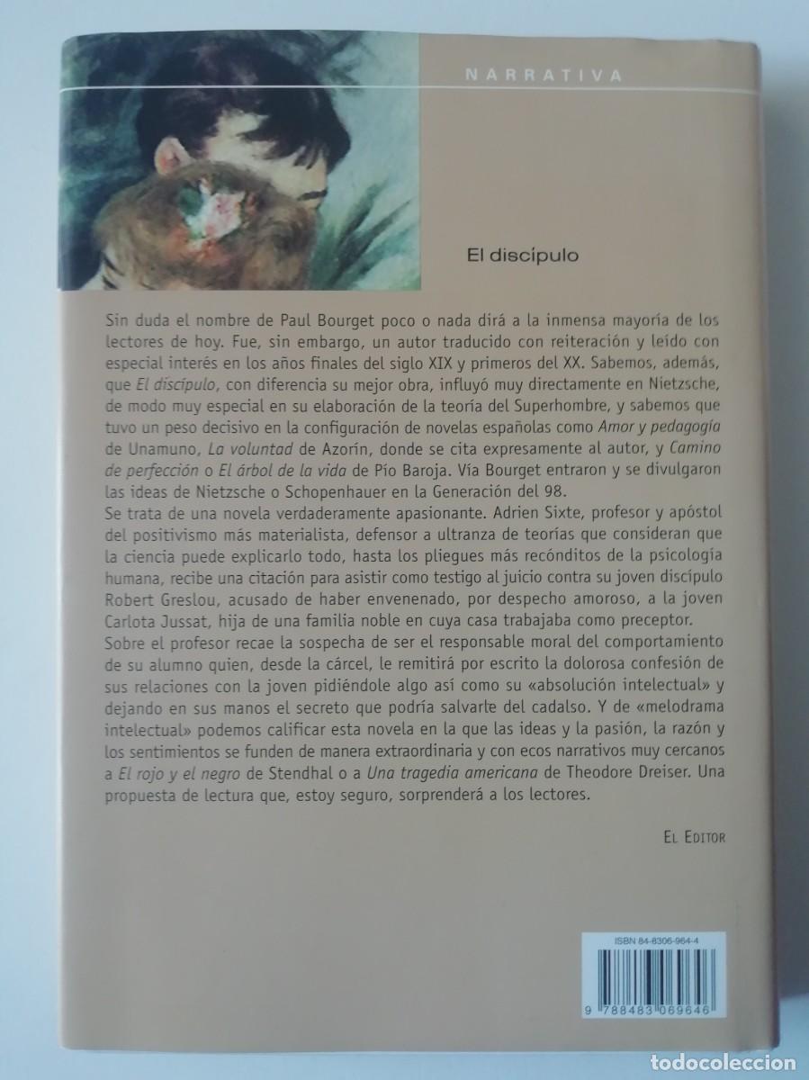 Libros de segunda mano: EL DISC&Iacute;PULO - PAUL BOURGET - ED. DEBATE 2003 - Foto 2