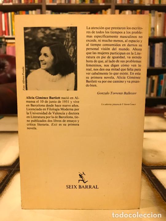 Libros de segunda mano: Exit. Alicia Gim&eacute;nez Bartlett. PEDIDO M&Iacute;NIMO 5&euro; - Foto 2