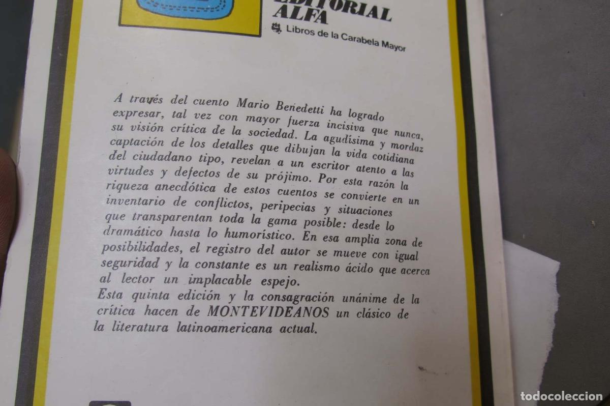 Libros de segunda mano: MONTEVIDEANOS. BENEDETTI. 1973 - Foto 2