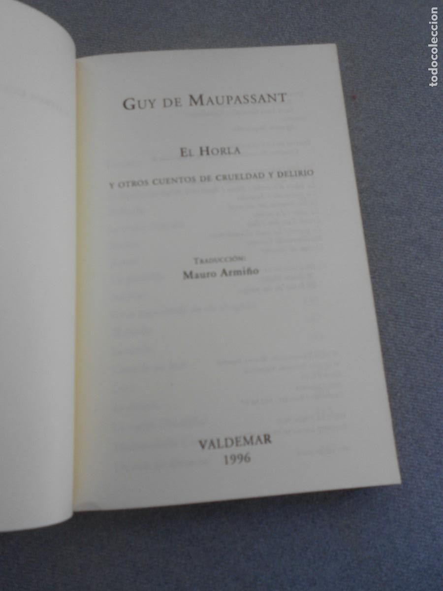 Libros de segunda mano: EL HORLA - Foto 2