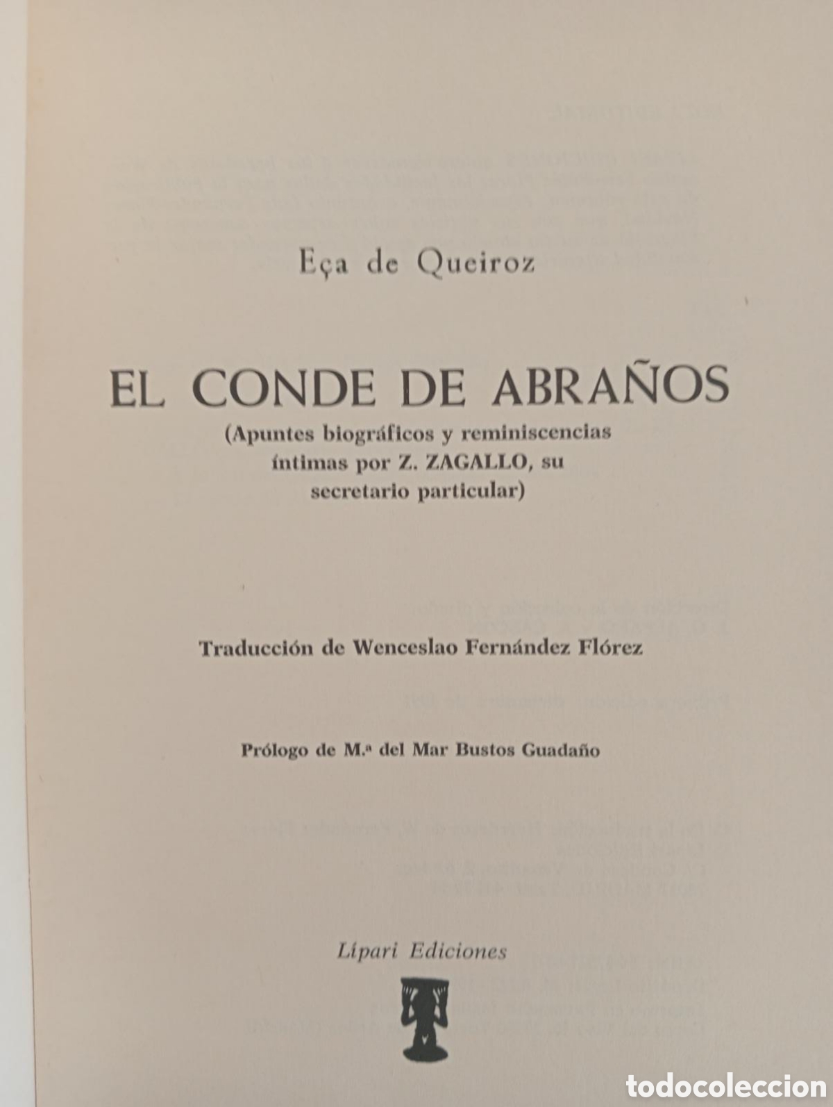 Libros de segunda mano: El conde de Abra&ntilde;os / E&ccedil;a de Queiroz. - Foto 2