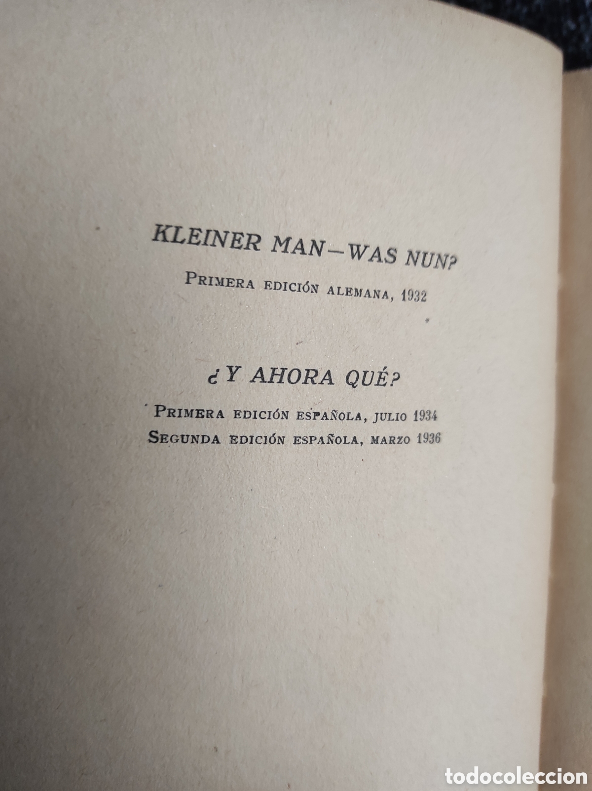 Libros de segunda mano: &iquest;Y AHORA QU&Eacute;?. / HANS FALLADA. EDITORIAL JUVENTUD 1936 - Foto 3