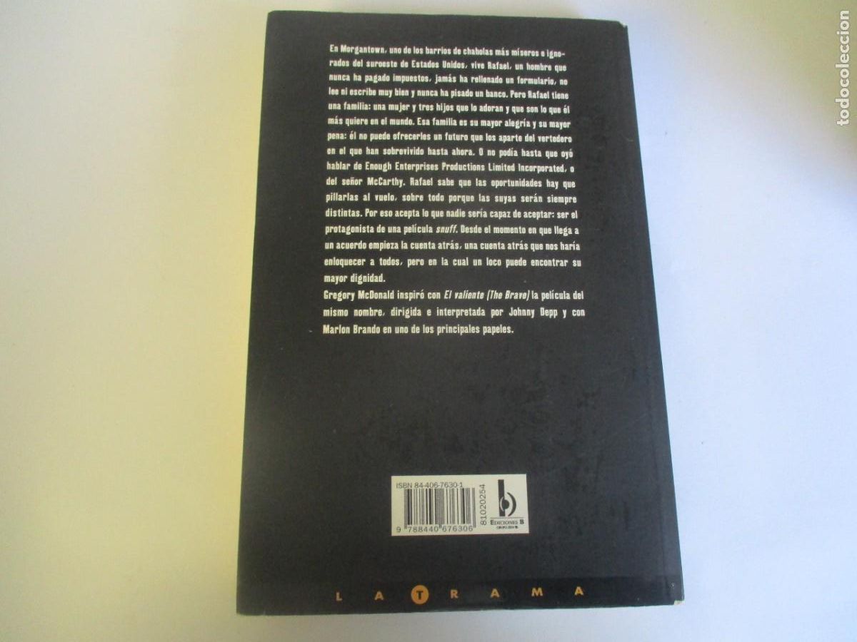 Libros de segunda mano: GREGORY McDONALD El valiente (The Brave) W19190 - Foto 2